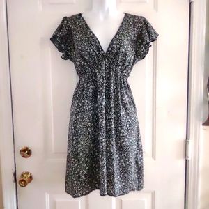 Anna Be Floral Print V Neck Women's Dress. Size M